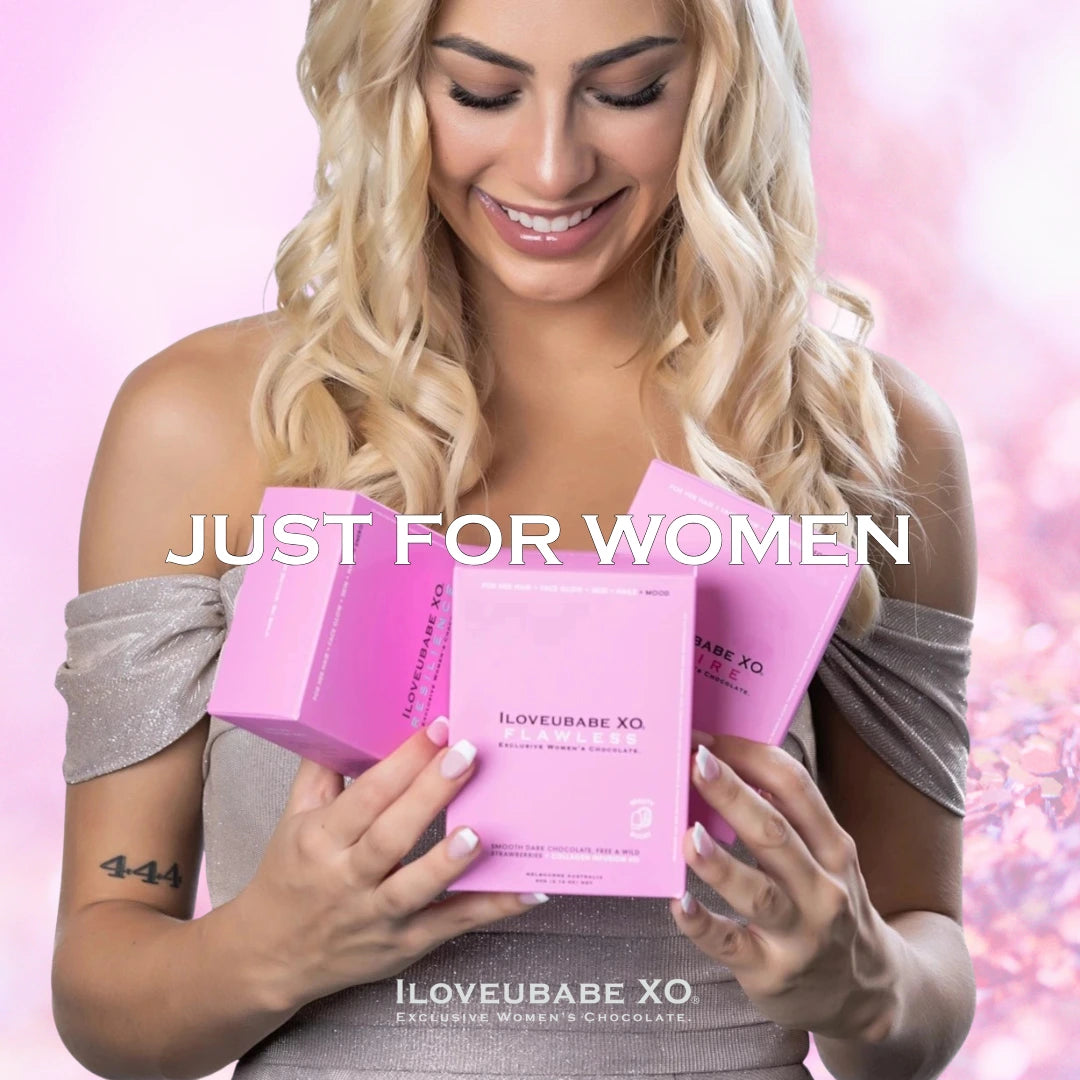 Enjoying one or two of our chocolates daily allows you to reap the long-term benefits of both dark chocolate & collagen.  As part of your daily or weekly health & beauty routine, our chocolates provide a consistent & delicious way to nourish your skin, hair, & nails, helping you look radiant & feel confident xo.