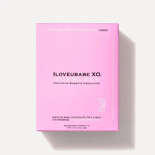 Indulge in the ILOVEUBABE XO FLAWLESS BEAUTY BABE Bundle a five-pack collagen chocolate set for radiant hair skin nails and mood